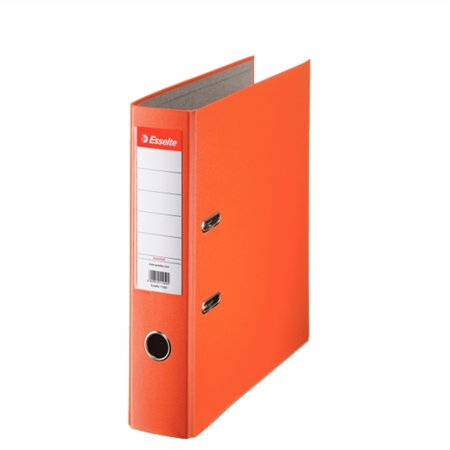 ESSELTE iratrendező, 75 mm, A4, PP/karton, élvédő sínnel "Economy" narancssárga